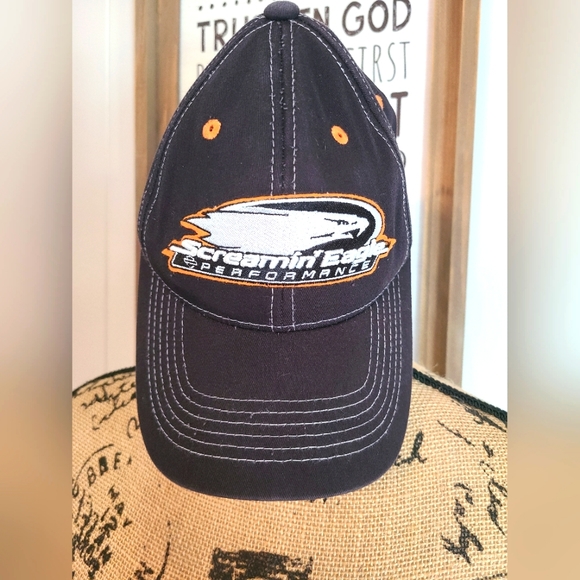 Youth HD Harley Davidson Black & Orange Screamin' Eagle Baseball Hat - Picture 1 of 7